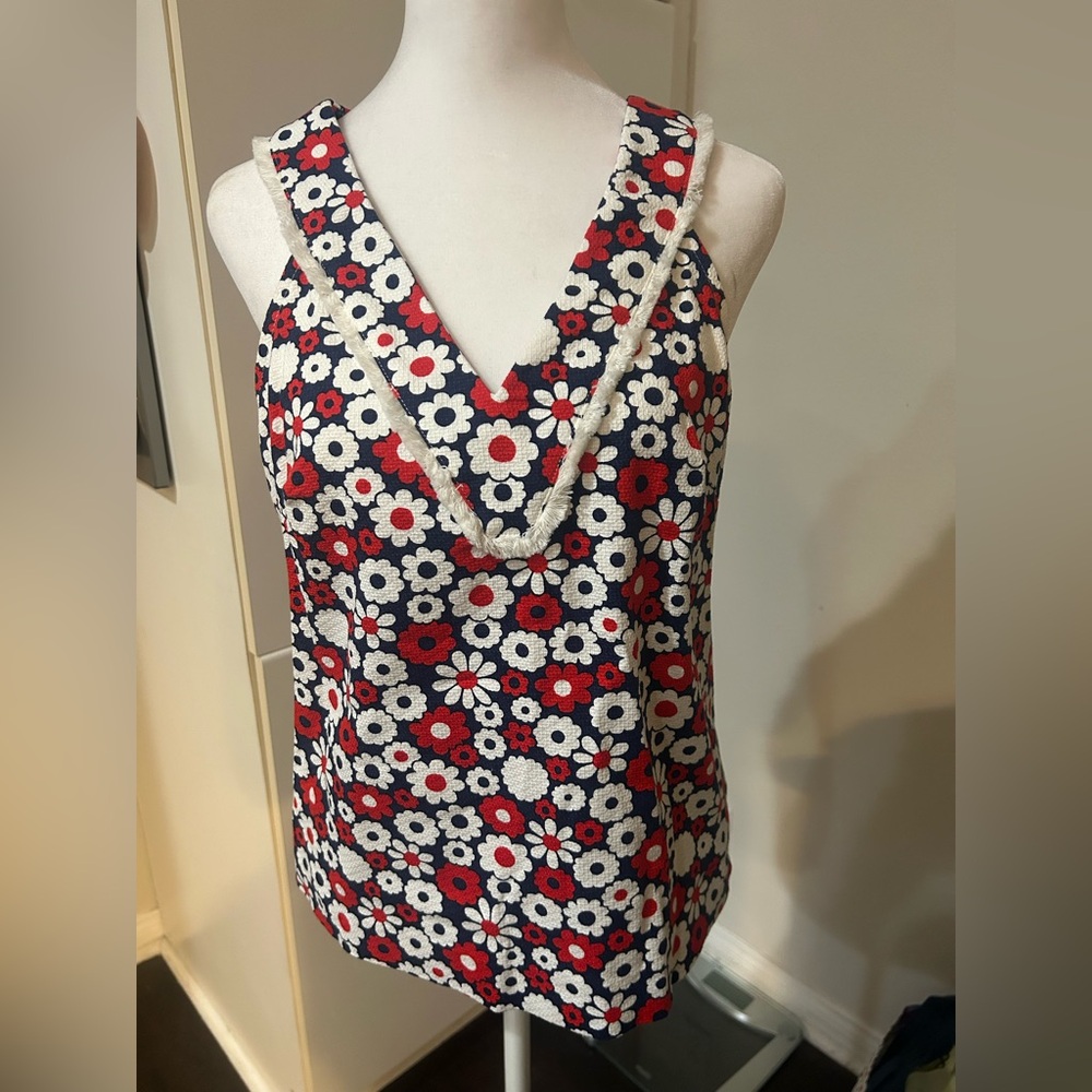 Red white and blue Trina Turk blouse!